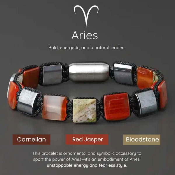 Aries Zodiac Bracelet – Courage, Passion & Unstoppable Drive-Ruled By Mars