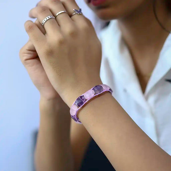 Amethyst & Rose Quartz Bracelet – For Love and Purpose